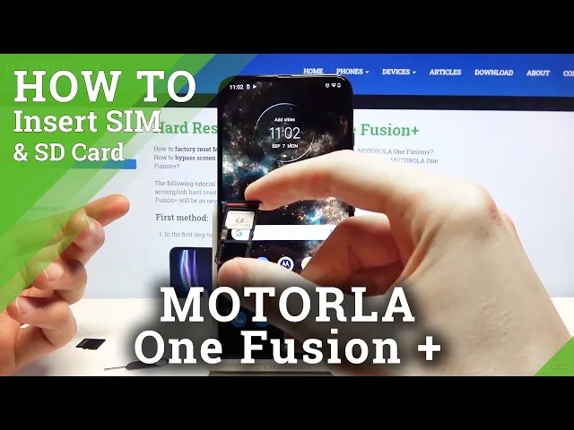 Video thumbnail for How to Insert SD and Sim Cad into Motorola One Fusion+ - Find Card Slots