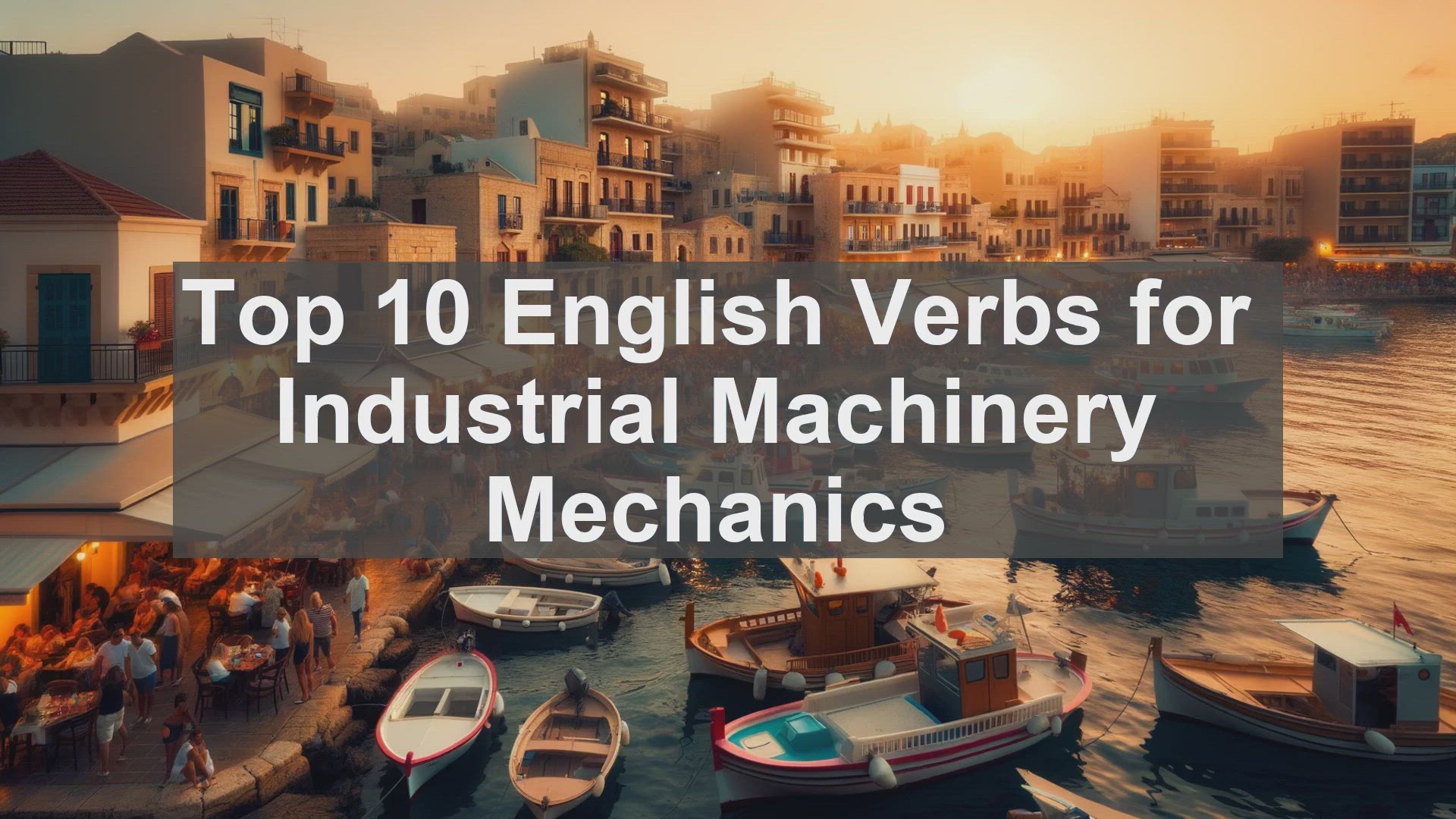 'Video thumbnail for Top 10 English Verbs for Industrial Machinery Mechanics'
