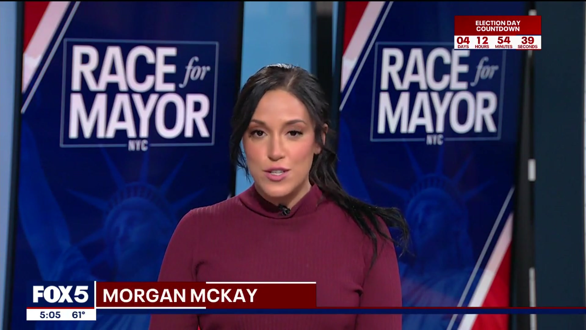 'Video thumbnail for NYC mayoral race polls indicate strong lead for Mamdani'