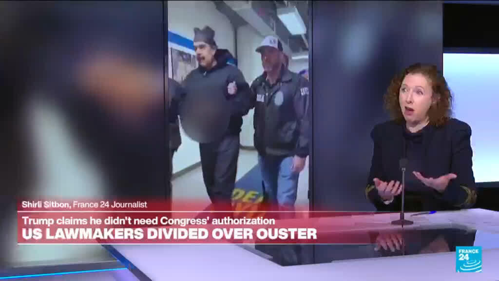 Video thumbnail for US lawmakers divided over ouster: Trump claims he didn't need Congress' authorization