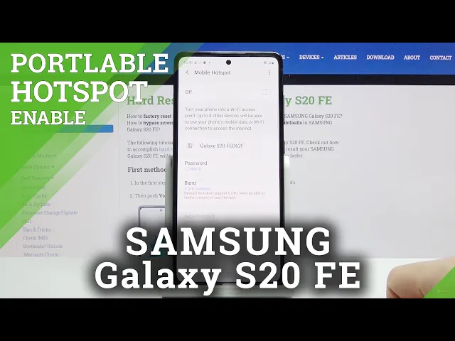 Video thumbnail for How to Enable Portable Hotspot in SAMSUNG Galaxy S20 FE – Activate Internet Sharing