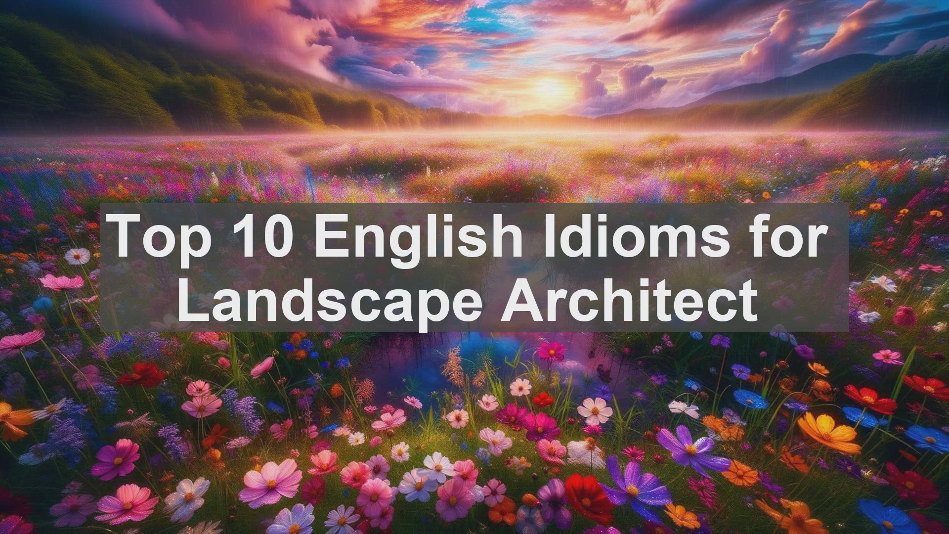 'Video thumbnail for Top 10 English Idioms for Landscape Architect'