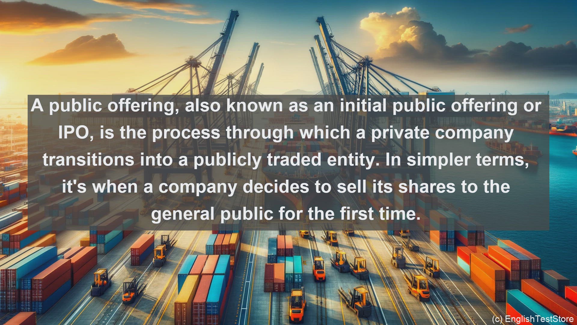 'Video thumbnail for Public offering in economics and finance'