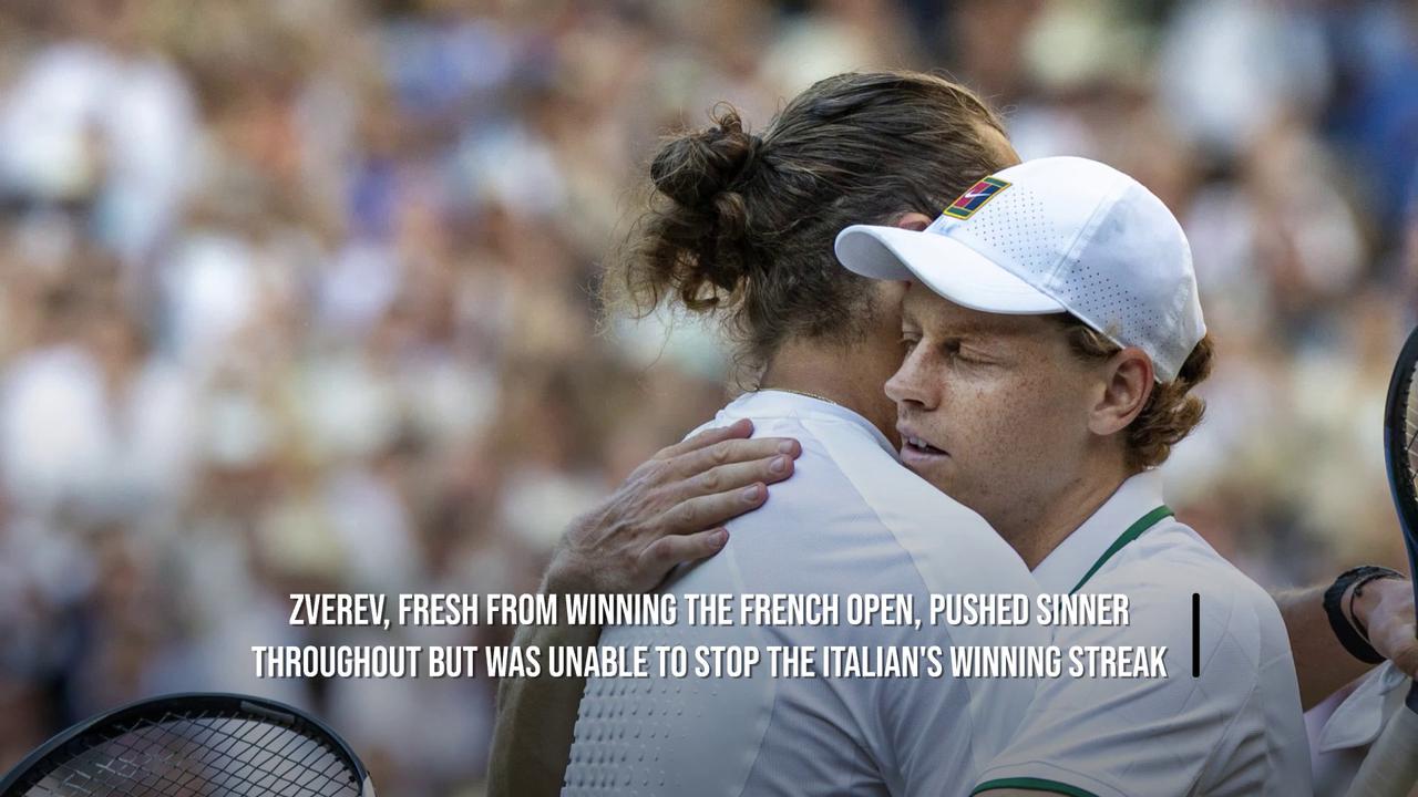 Video thumbnail for Sinner Defends Wimbledon Title With Victory Over Zverev.