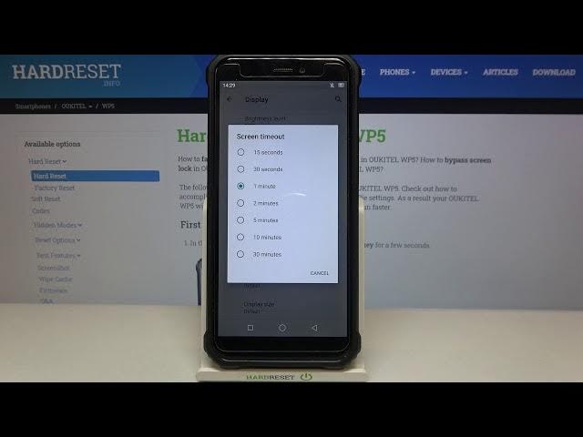 Video thumbnail for How to Find Screen Timeout in OUKITEL WP5 – Change Blackout Time