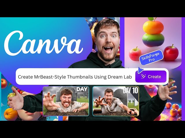 'Video thumbnail for How to Create MrBeast Style Thumbnails Using Dream Lab in Canva'