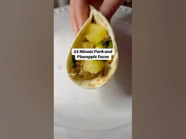 'Video thumbnail for 15 MINUTE pork and pineapple tacos - too delicious #tacos'