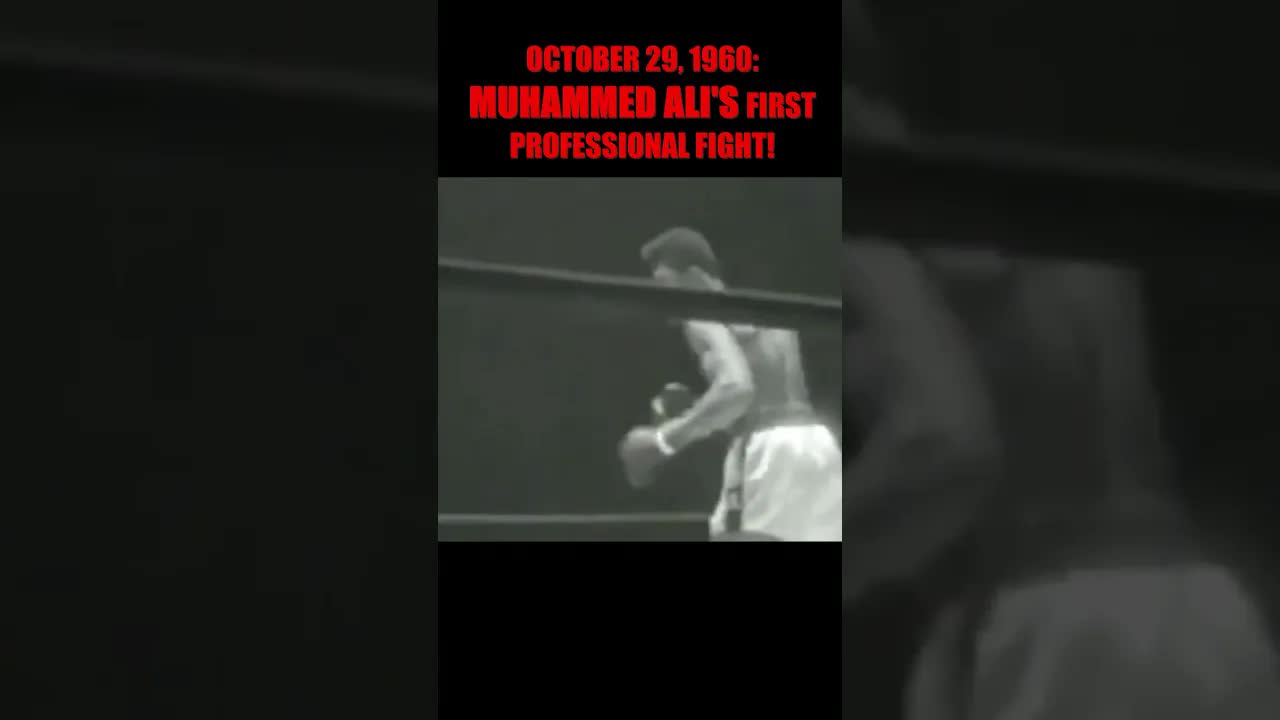 Video thumbnail for Muhammad Ali's First Professional Boxing Match (October 29, 1960)