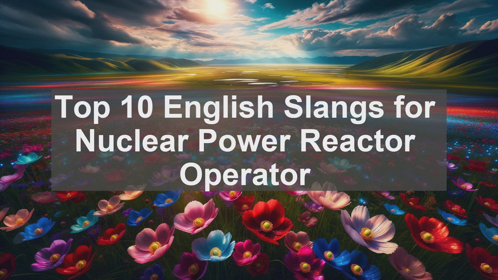 'Video thumbnail for Top 10 English Slangs for Nuclear Power Reactor Operator'
