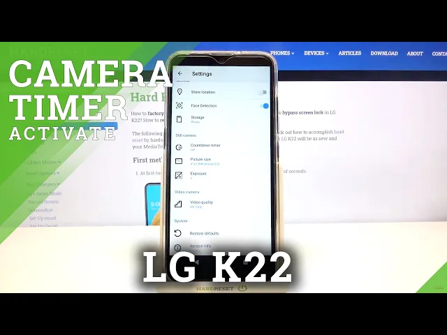 Video thumbnail for How to Set Up Camera Time in LG K22 – Camera Settings