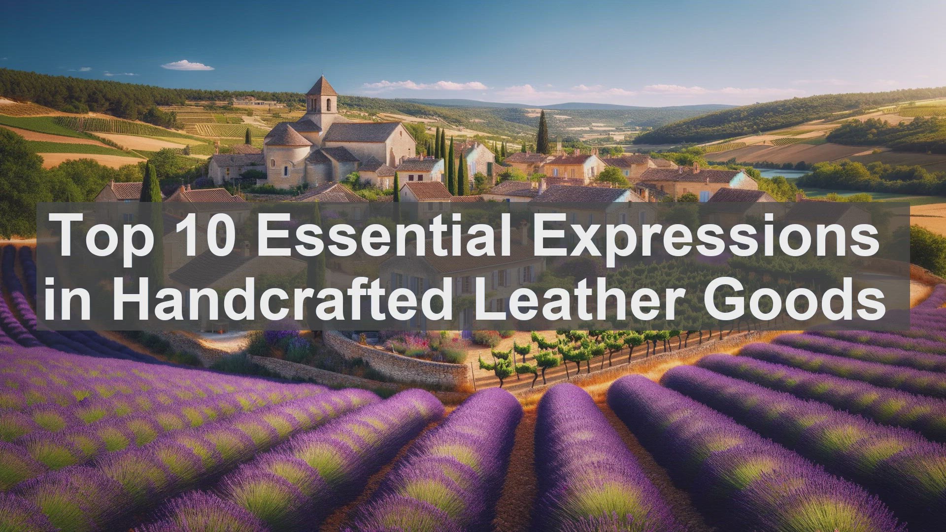 'Video thumbnail for Top 10 Essential Expressions in Handcrafted Leather Goods'