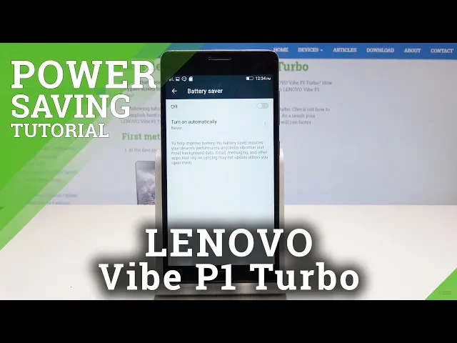 Video thumbnail for How to Extend the Battery Life in LENOVO Vibe P1 Turbo - Activate Power Saving Mode