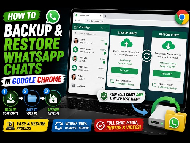 Video thumbnail for How to Backup and Restore WhatsApp Chats in Google Chrome