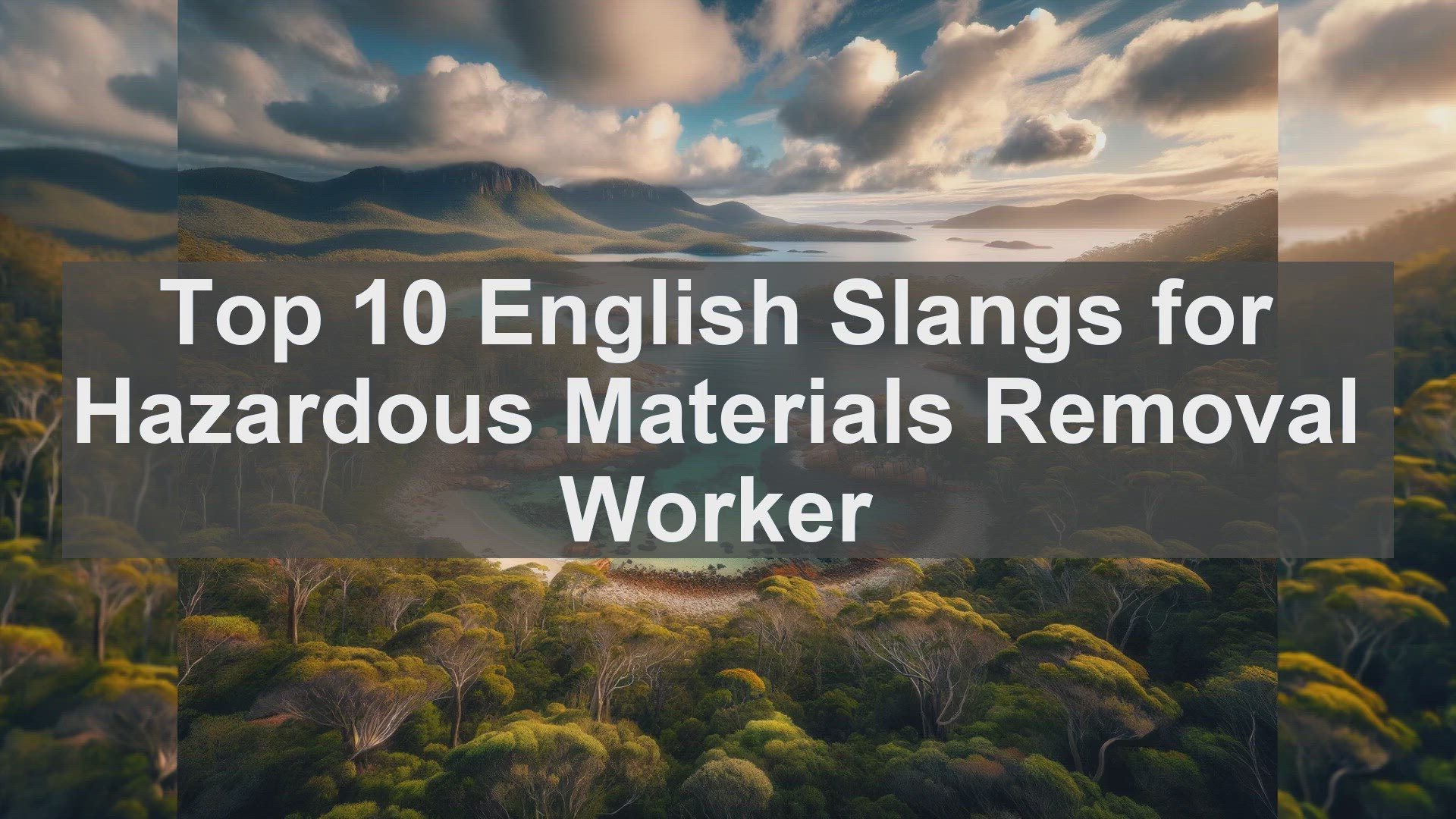 'Video thumbnail for Top 10 English Slangs for Hazardous Materials Removal Worker'