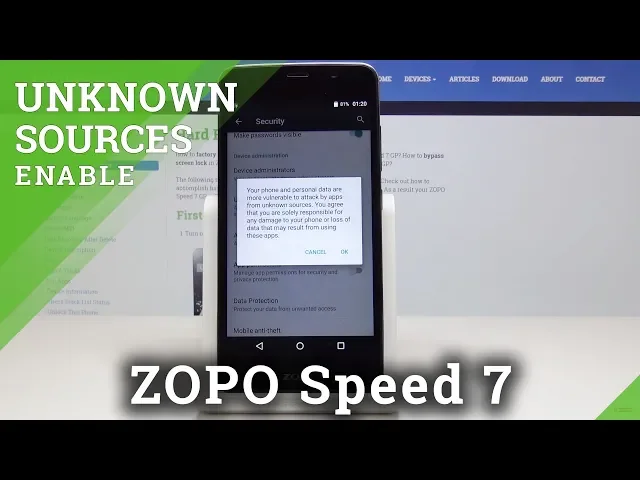Video thumbnail for How to Allow Unknown Sources on ZOPO Speed 7 – Install Applications
