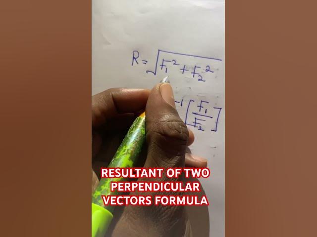 'Video thumbnail for Resultant of two perpendicular vectors formula'
