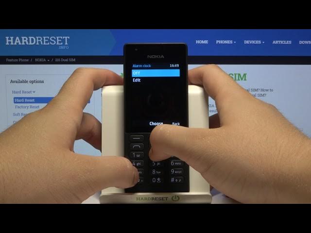 Video thumbnail for How to Set Up Alarm Clock in NOKIA 216 – Add Reminder