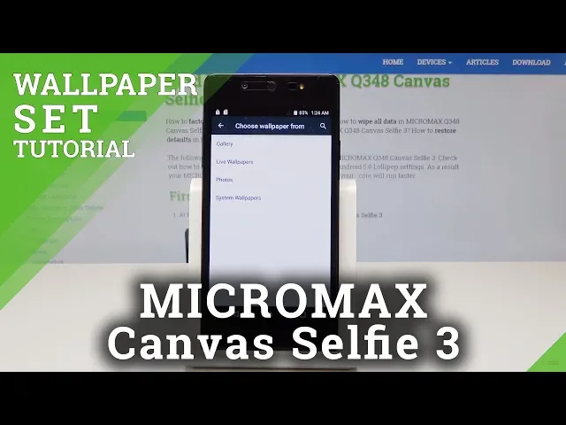 Video thumbnail for How to Change Wallpaper in MICROMAX Selfie 3 - Desktop Update