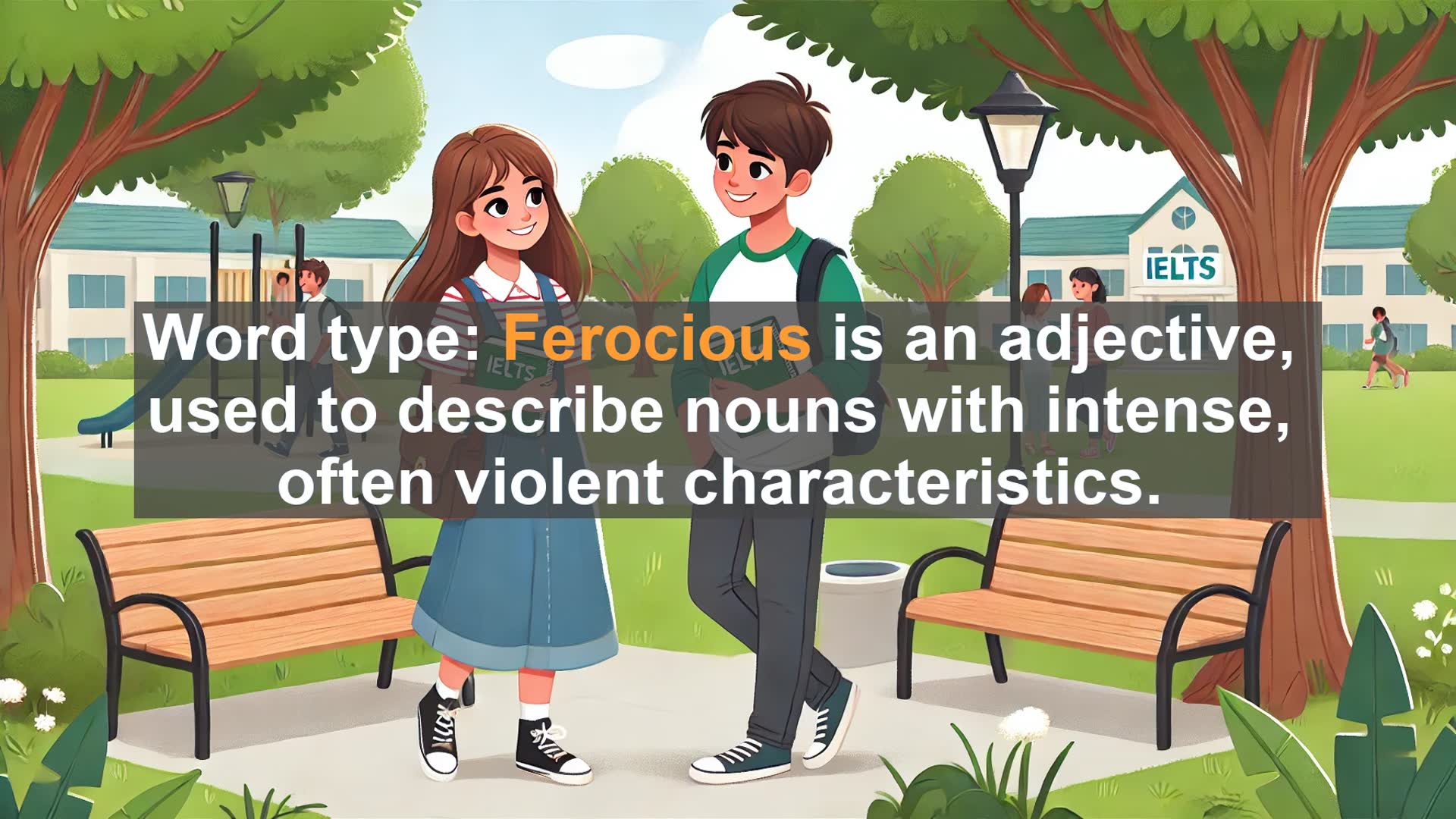 'Video thumbnail for 5000 Must Know IELTS 8.0 Vocabulary - Mastering 'Ferocious': A Powerful Word for IELTS Success'