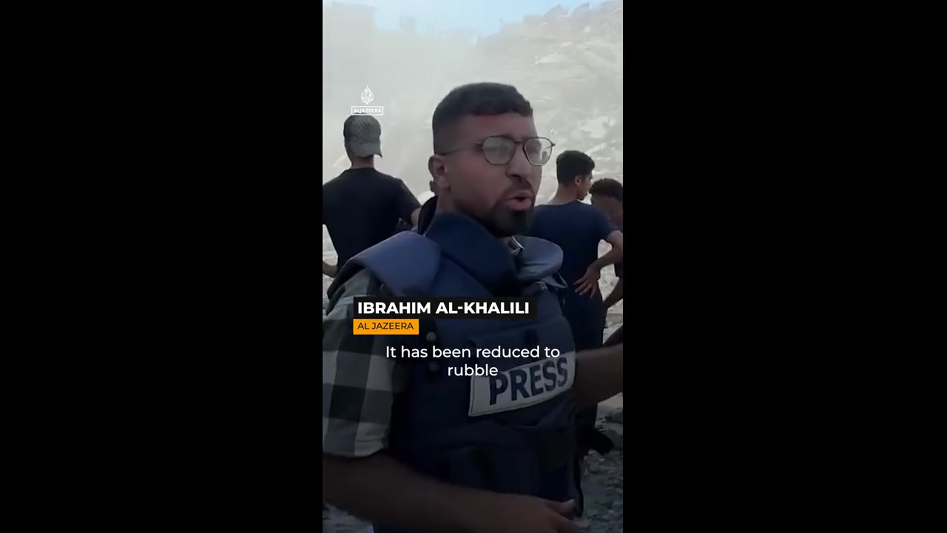 'Video thumbnail for Al Jazeera reports from scene of Israeli attack on Gaza tower'
