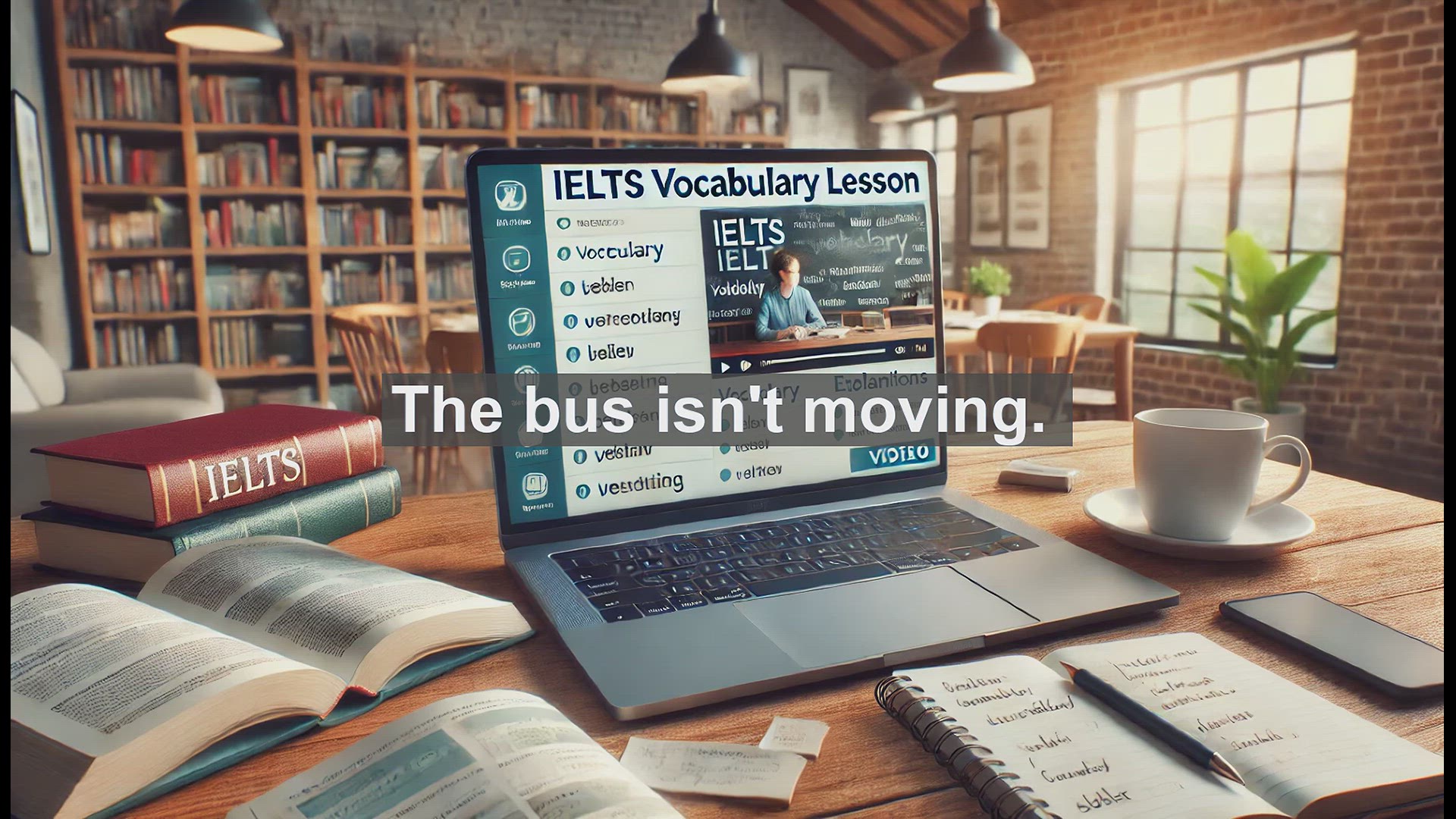 'Video thumbnail for 2500 Must Know IELTS 6.5 Vocabulary - Stationary: Understanding the Word That Doesn't Move'