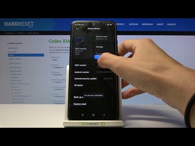 Video thumbnail for How to Open Developer Mode on XIAOMI Redmi Note 10S - Find Developer Options