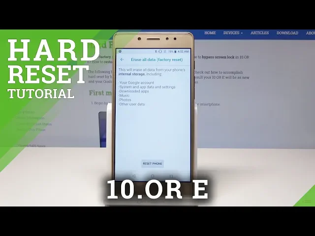 Video thumbnail for How to Hard Reset 10.OR E - Factory Reset Tutorial