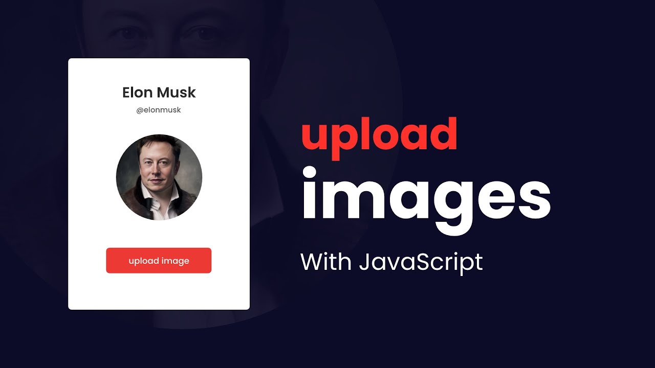 'Video thumbnail for How To Upload Image On Website Using JavaScript _ Post Image On Website With JavaScript'