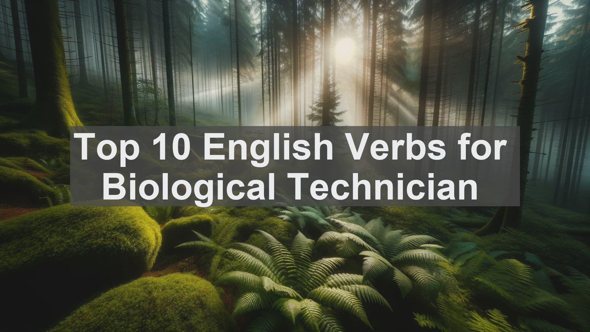 'Video thumbnail for Top 10 English Verbs for Biological Technician'