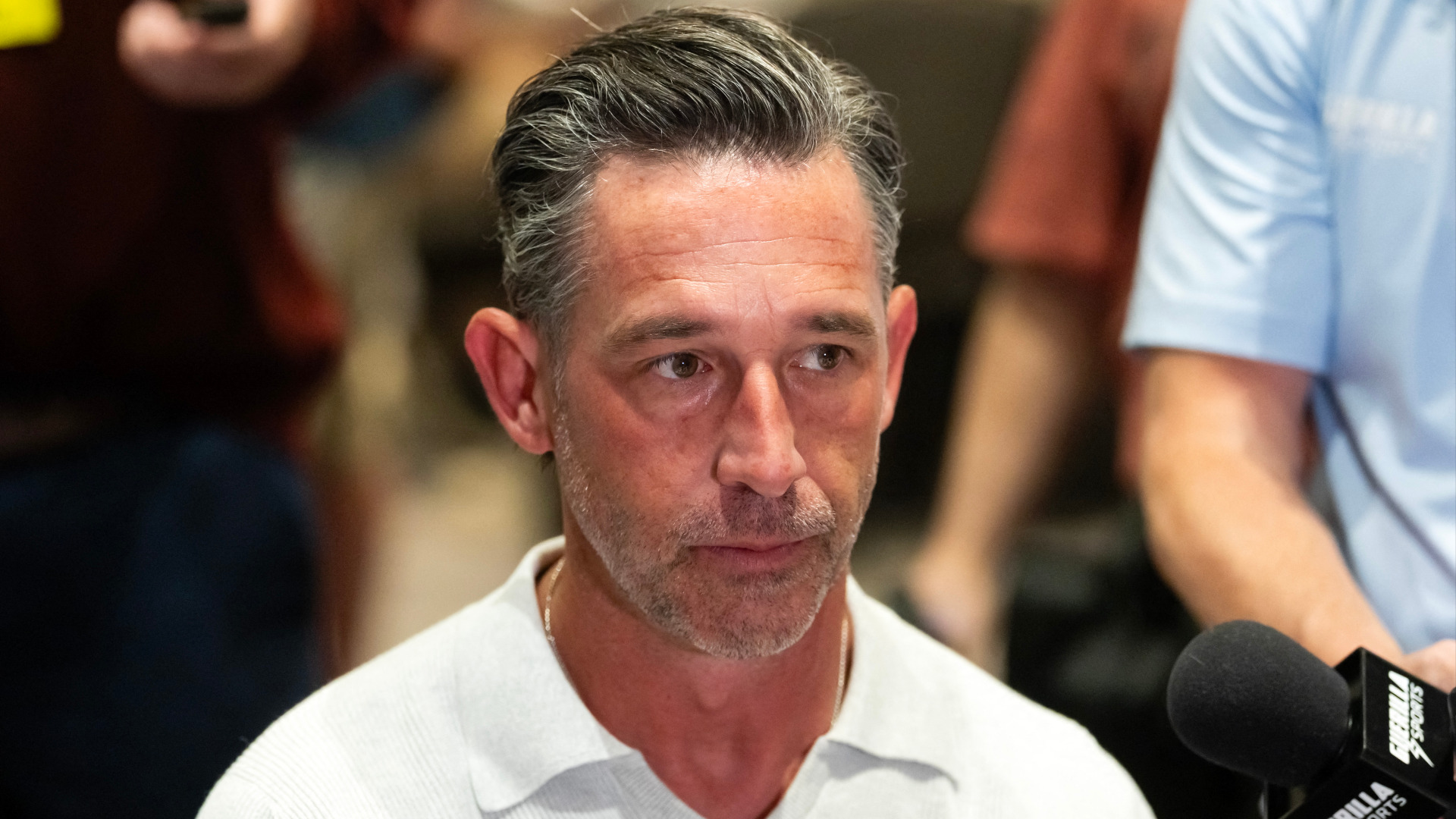 Video thumbnail for 49ers' Kyle Shanahan's Injury May Impact NFL Opener