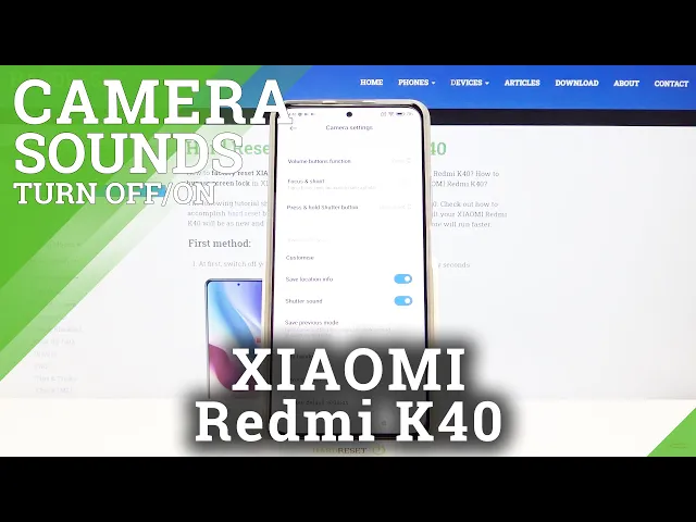 Video thumbnail for XIAOMI Redmi K40 and Camera App - Turn Off / On Camera Shutter Sounds