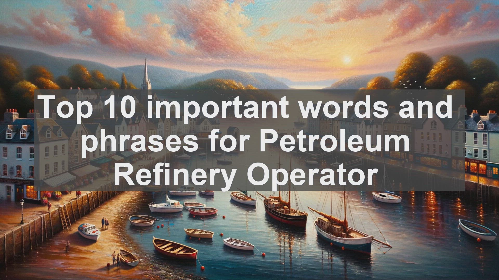 'Video thumbnail for Top 10 important words and phrases for Petroleum Refinery Operator'