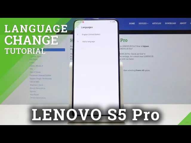 Video thumbnail for How to Change Language in LENOVO Z5 PRO - Language List
