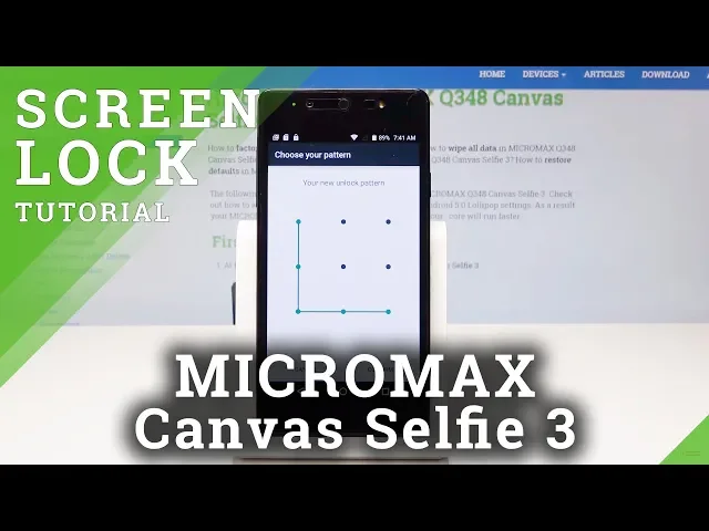 Video thumbnail for How to Add Screen Lock in MICROMAX Selfie 3 - Set Up Pattern & Password
