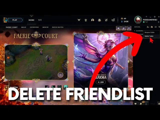 Video thumbnail for How to Delete Friend List in League of Legends - Remove Friendlist in LOL