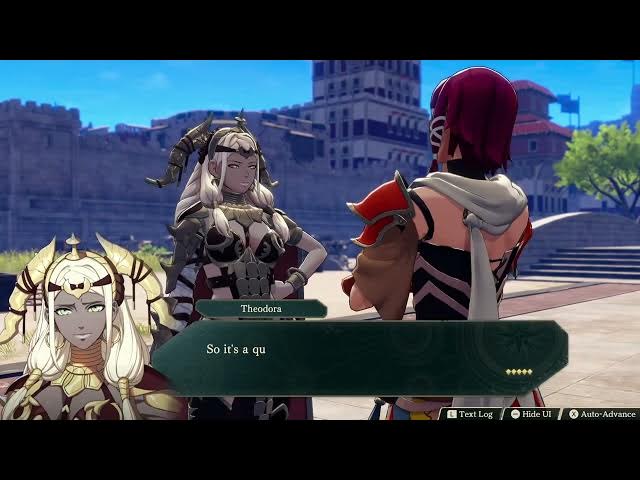Video thumbnail for Fire Emblem: Fortune's Weave - 1 Theodora Path Ch 10: Support Conversation: Theodora and Lilian