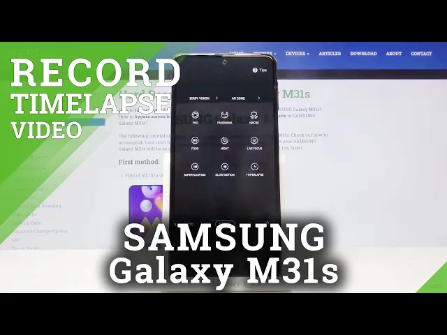 Video thumbnail for How to Record Timelapse Video in SAMSUNG Galaxy M31s – Speed Up Video