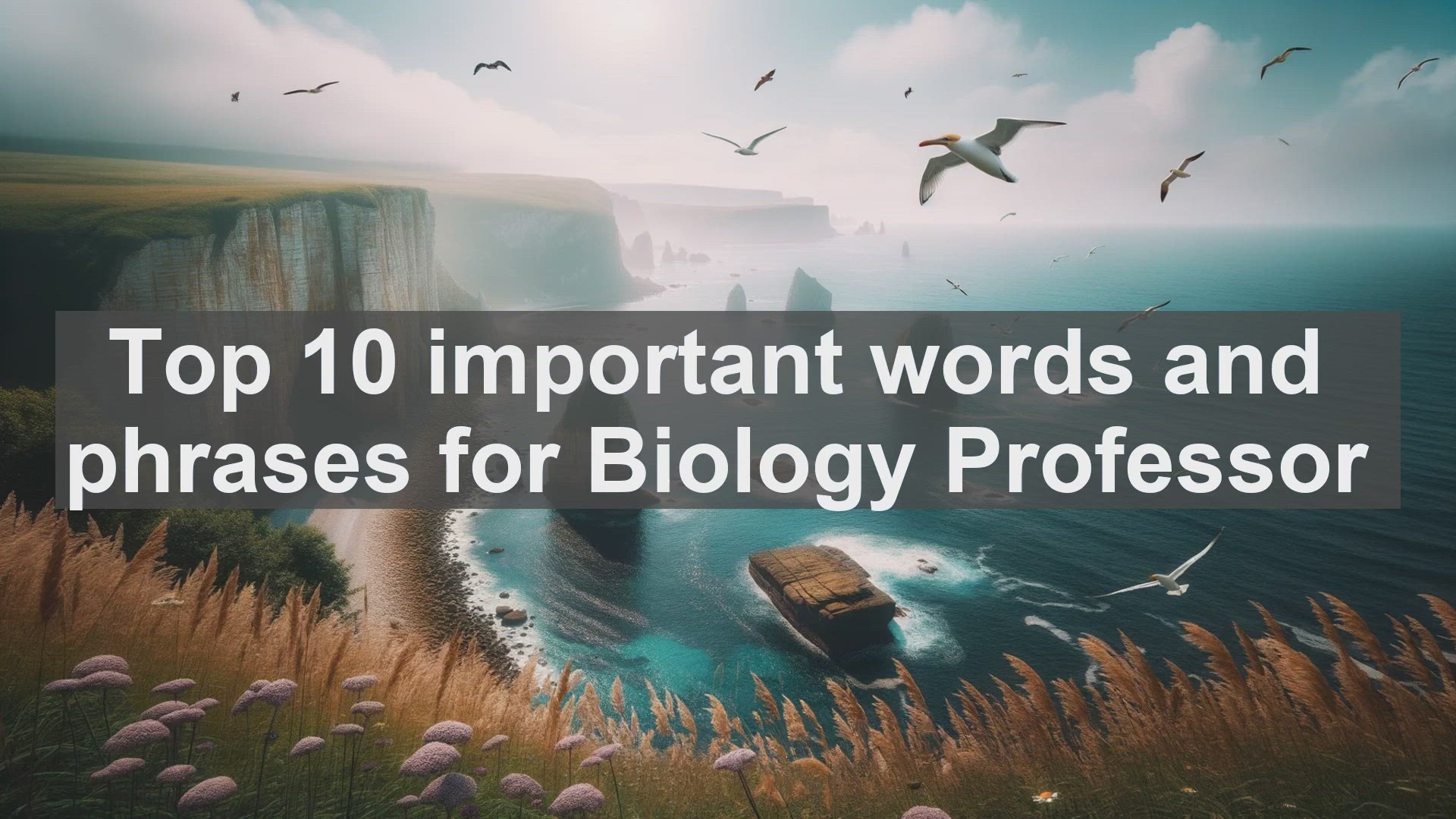 'Video thumbnail for Top 10 important words and phrases for Biology Professor'