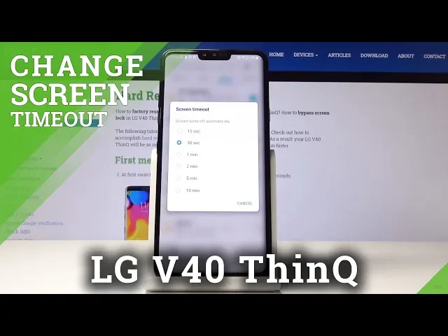 Video thumbnail for How to Change Screen Timeout in LG V40 ThinQ – Sleep Time Settings