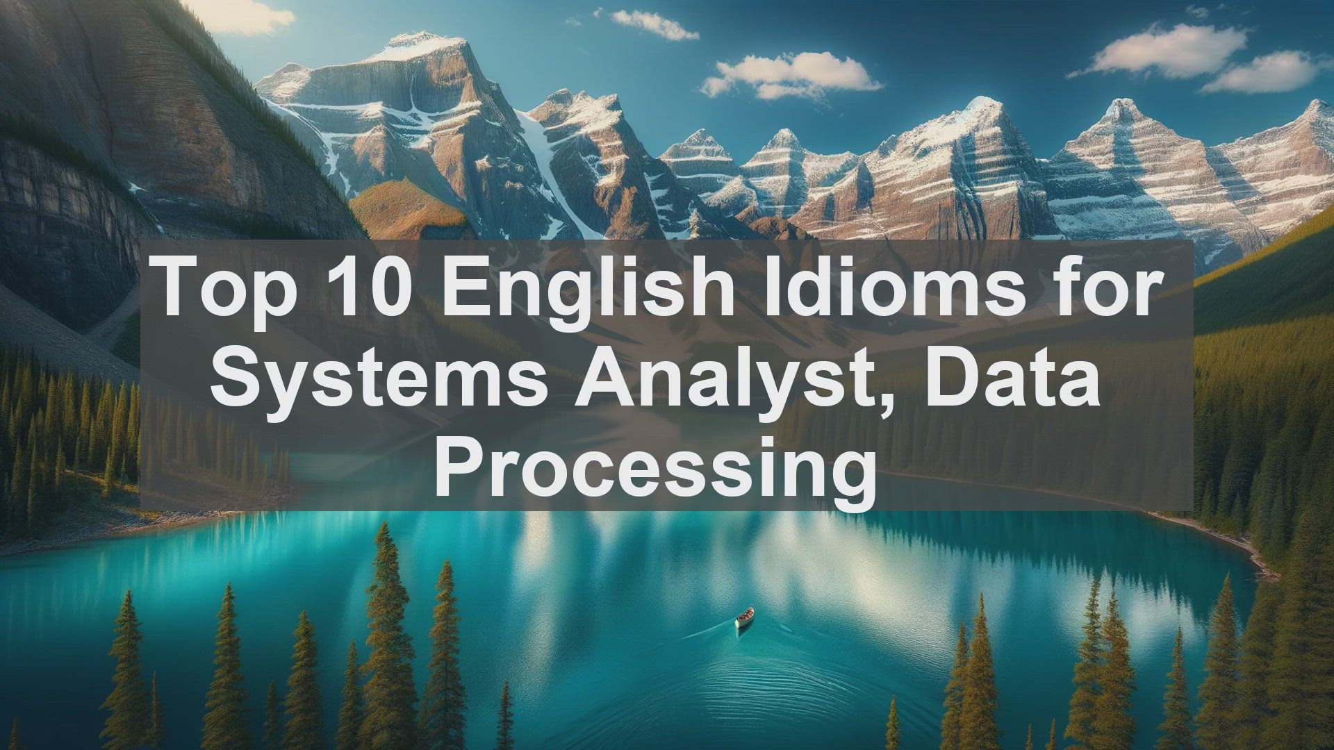 'Video thumbnail for Top 10 English Idioms for Systems Analyst Data Processing'