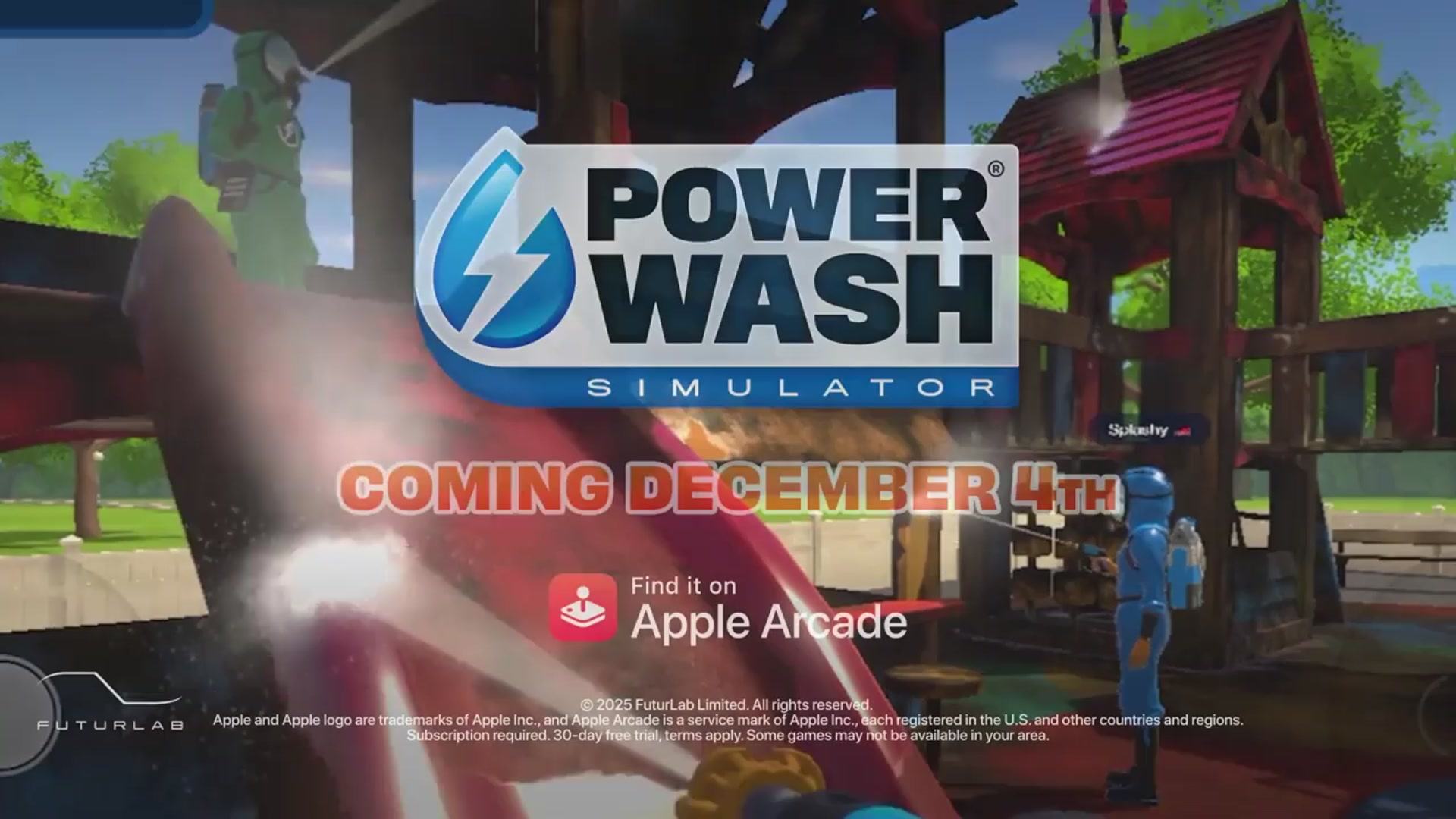 'Video thumbnail for PowerWash Simulator - Official Apple Arcade Announce Trailer'