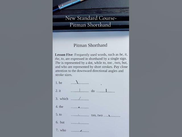 Video thumbnail for Pitman Shorthand #exercise5