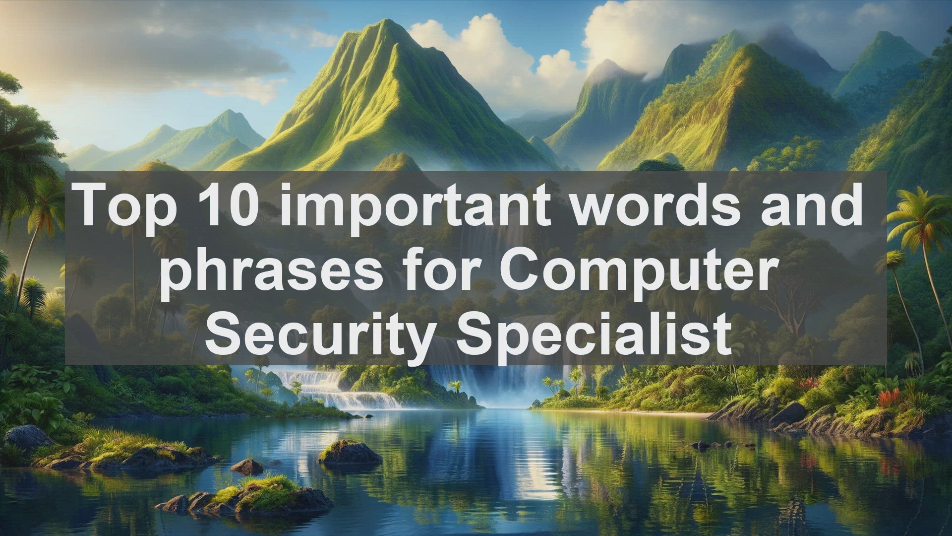 'Video thumbnail for Top 10 important words and phrases for Computer Security Specialist'