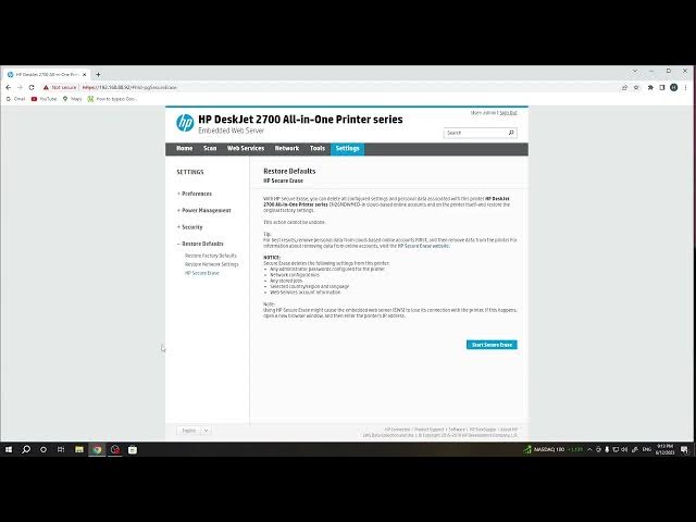 Video thumbnail for How to Hard Reset HP DeskJet 2700 Printer?