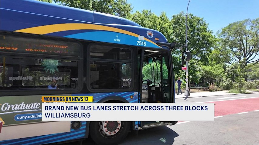 Video thumbnail for New bus lanes across three blocks in Williamsburg draws mixed reaction from neighbors