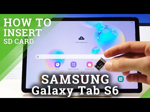 Video thumbnail for How to Insert Micro SD on SAMSUNG Galaxy Tab S6 - Install Memory Card