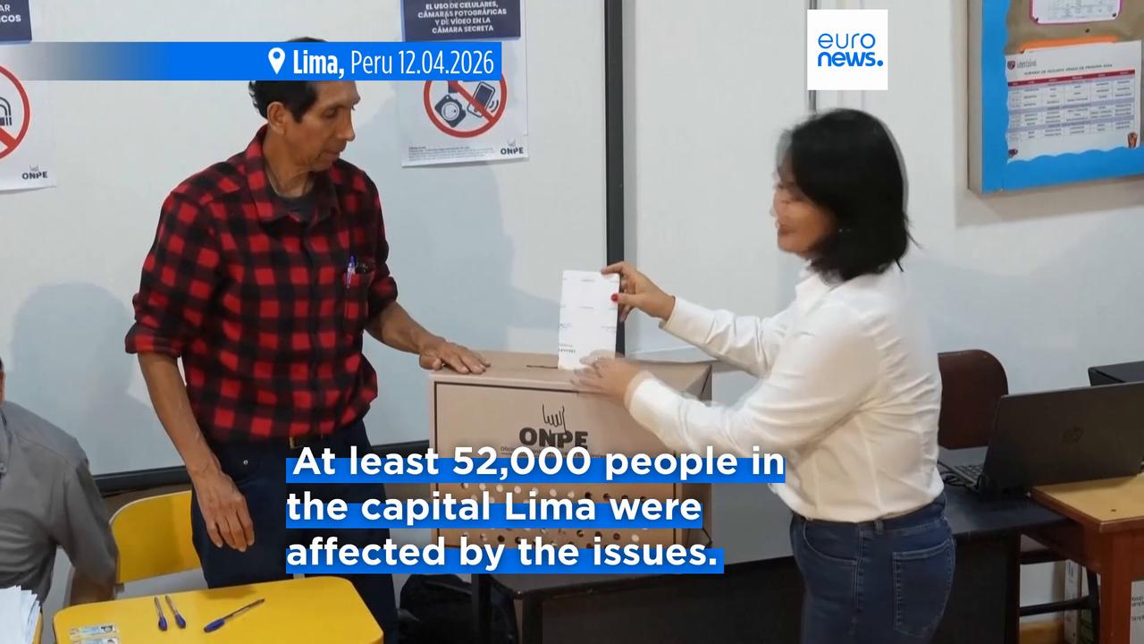 Video thumbnail for Peruvian presidential election results delayed as tens of thousands get one-day voting extension