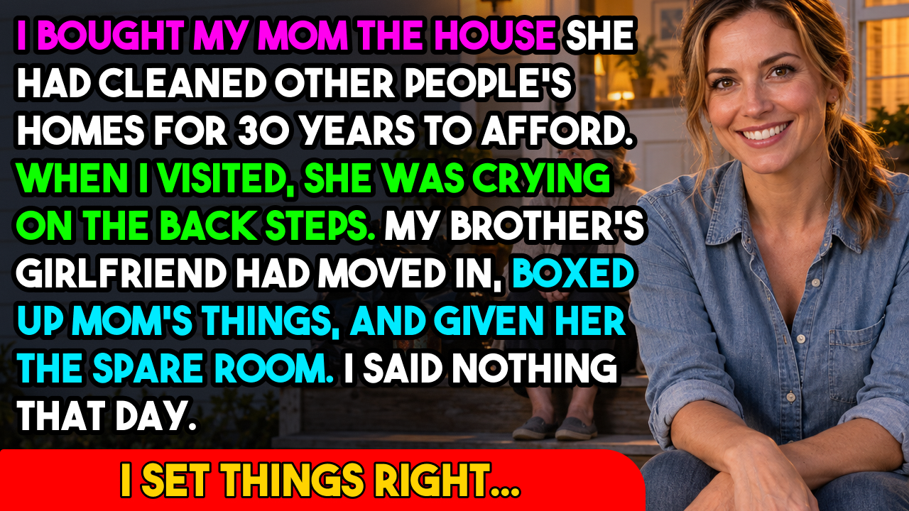 Video thumbnail for I bought my mom the house she had cleaned other people's homes for 30 years to afford. when I visited...