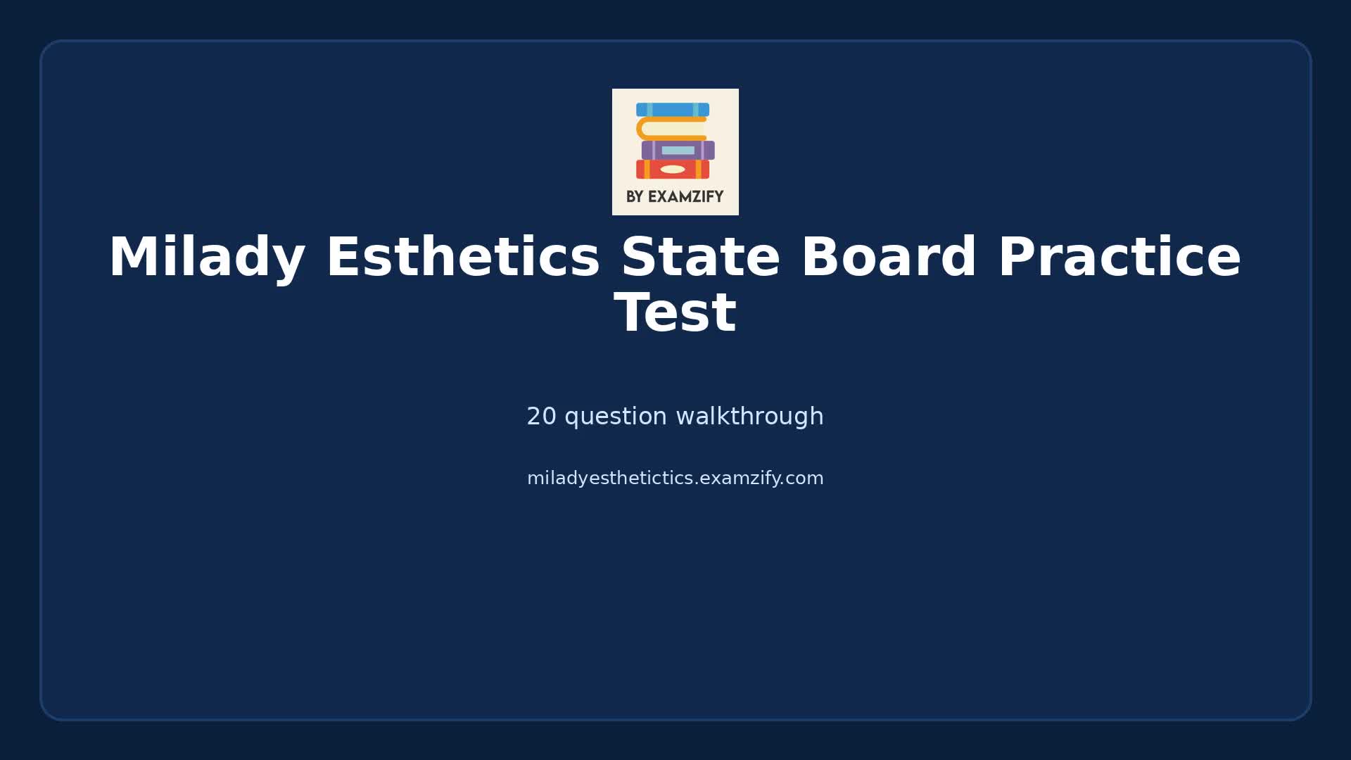 Video thumbnail for Milady Esthetics State Board Practice Test