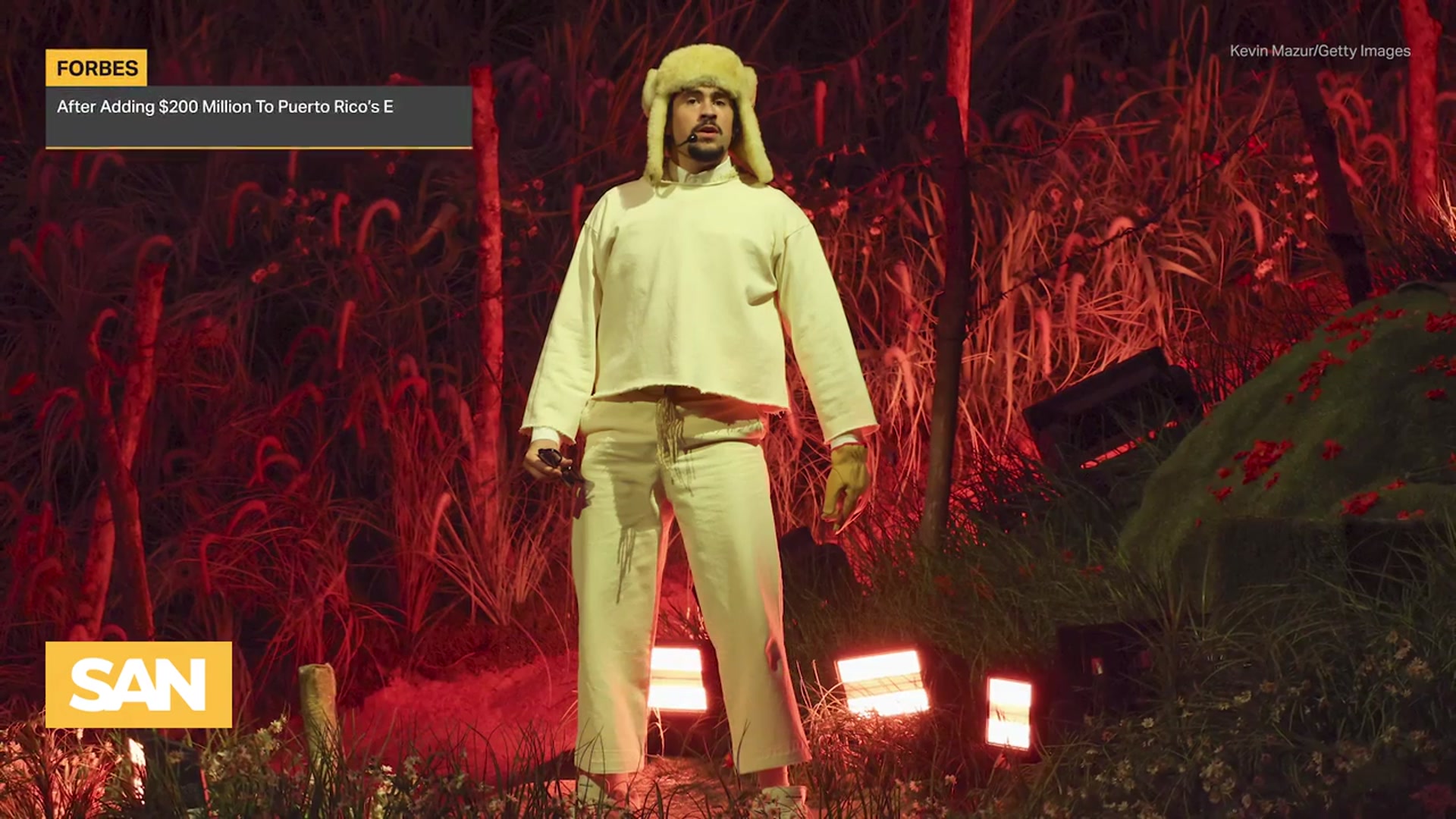 'Video thumbnail for Bad Bunny leaves US off tour, citing ICE concerns'